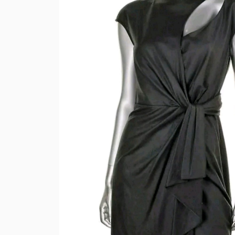 NAVY Catherine Catherine Malandrino Vegan Leather Dress